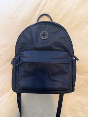 Tory Burch Ella Navy Nylon Backpack